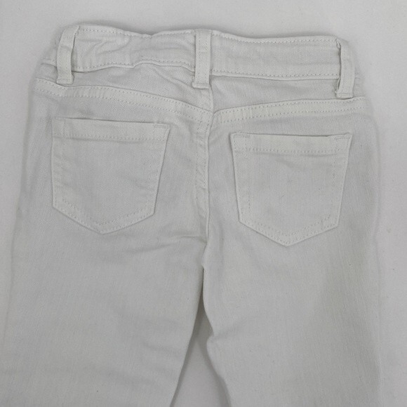 Cat & Jack girls 4 White Jegging Crop Jeans Capri Adjustable Waist - Picture 5 of 6